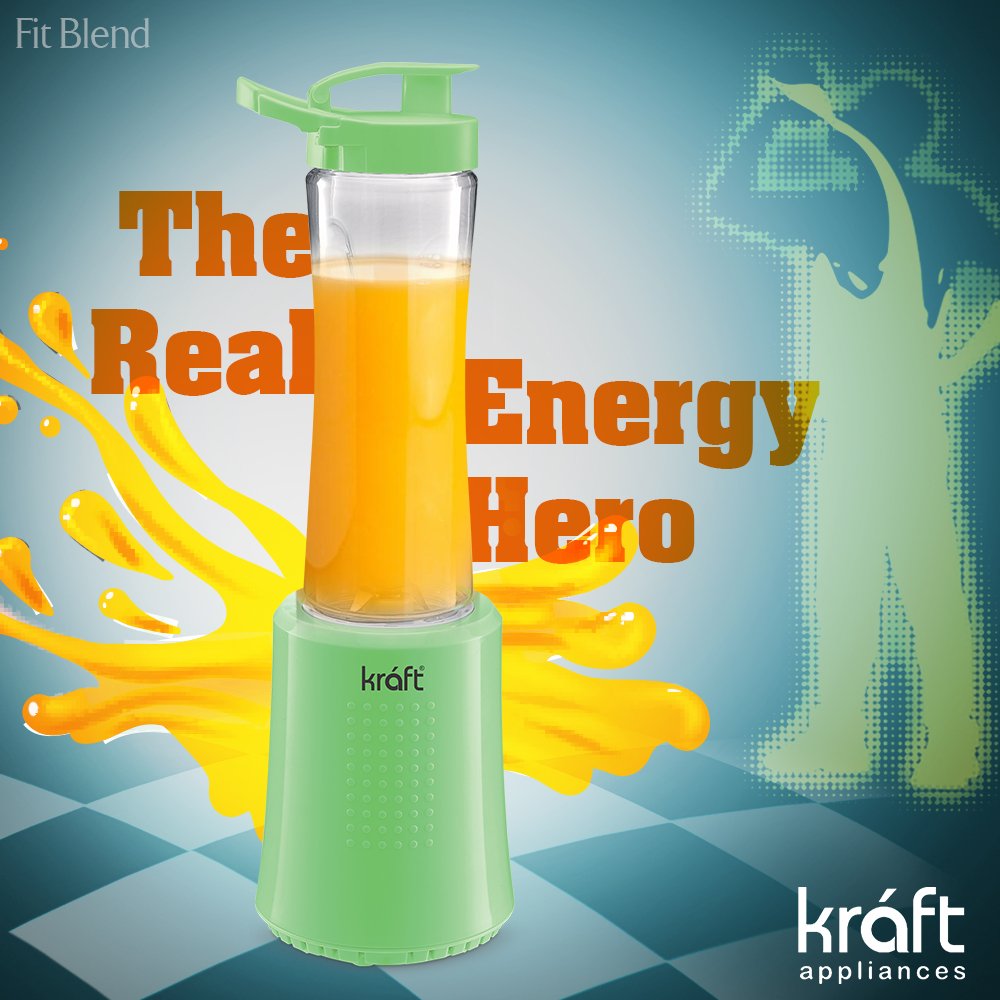 KraftAppliances's tweet photo. Our Energy Drink anytime, anywhere – Keeps you hydrated and refreshed! #KraftAppliances #FitBlend #BeatTheHeat #SummerEssentials https://t.co/JXq7msGzNi