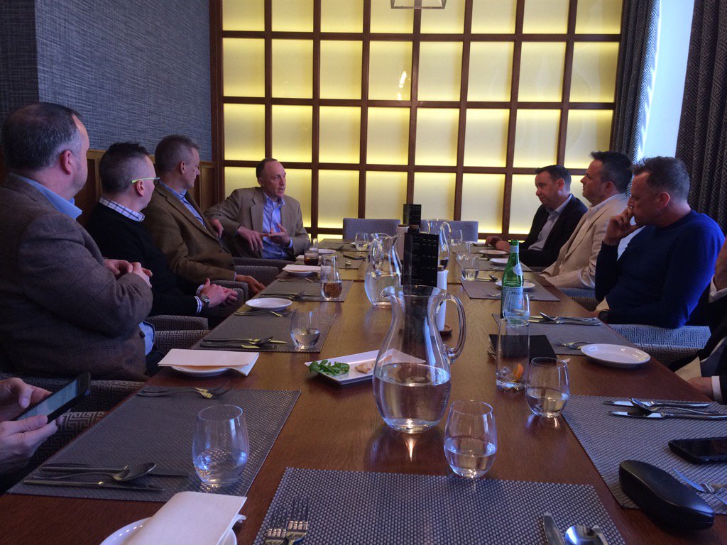 _Seler8's tweet photo. Introductions to @DouglasJRoth of @VentureClash & @CT_Innovate before lunch is served #Startedin https://t.co/rYfJqEC0lO