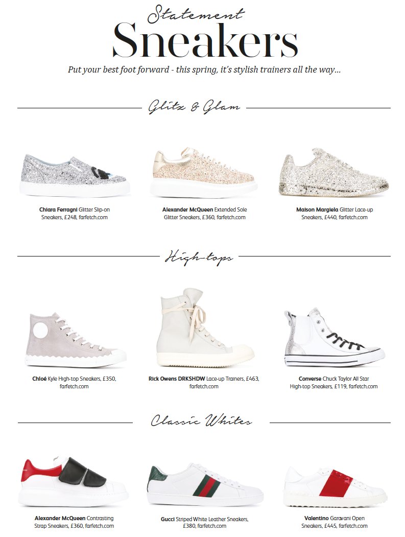 ExquisiteEssex's tweet photo. Put your best foot forward - this spring, it’s stylish trainers all the way… #trainers #style #fashion #luxury https://t.co/0XMt3yxqPe