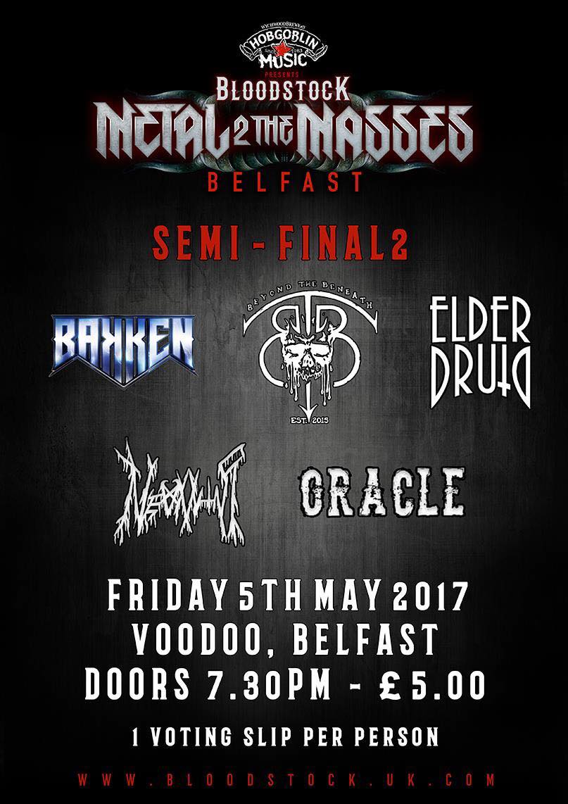 TONIGHT IN VOODOO, BELFAST. VOTE DRUID. @Voodoo_Belfast @BLOODSTOCKFEST #bloodstock #m2tm #elderdruid #voodoo #belfast #doom #metal