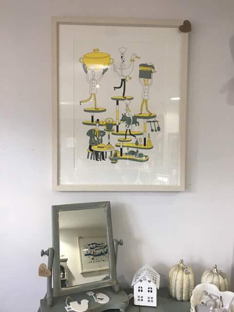 Dining Out limited edition screenprint available from <a href="/ReckageAtHome/">Reckage</a>