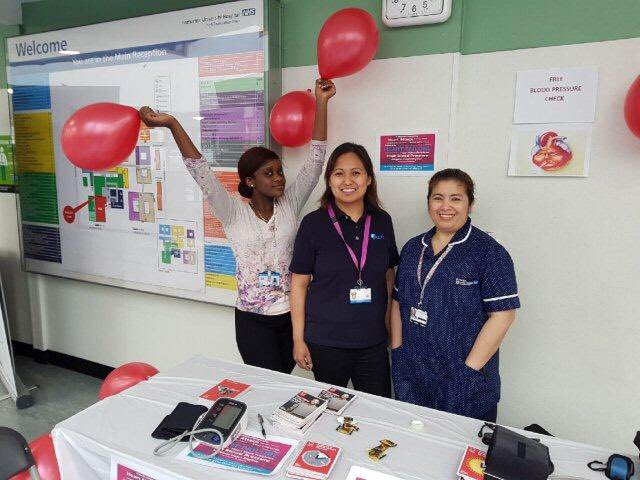 ACERSHomerton's tweet photo. @ACERSHomerton nurses promoting Heart Failure Awareness Day today @TheBHF @NHSHomerton #improvingawareness #improvingcare https://t.co/f6UkOoOhZu
