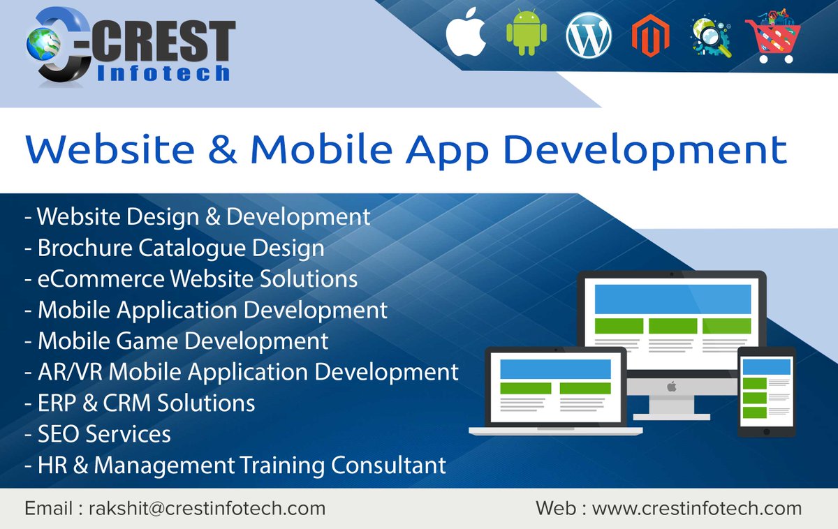 jignesh9328's tweet image. Start working with @crestwebtech :- goo.gl/0yoEfw
#webdesign #ecommerce #MobileApp #applications #SEO #wordpress #Magento #ios