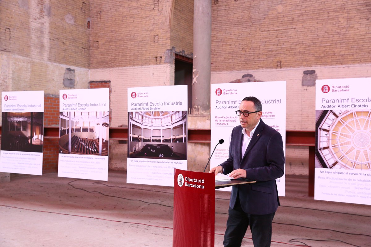 diba's tweet photo. Impulsem el nou #AuditoriAlbertEinstein al Paranimf de l'Escola Industrial de Barcelona https://t.co/KuIimbRkmD https://t.co/LYg9nzJ6Ae