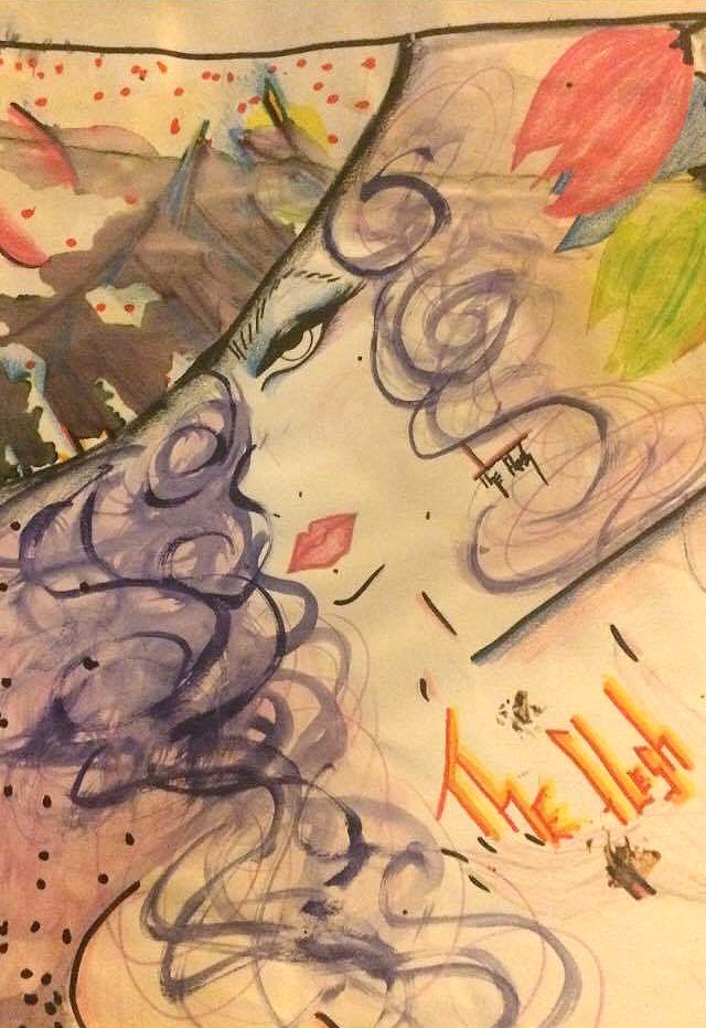 Housequake's tweet photo. Alternate 'The Flesh / Dream Factory' artwork by © Susannah Melvoin (Thanks for sharing @susannahtwin!) https://t.co/j63STNhxzd