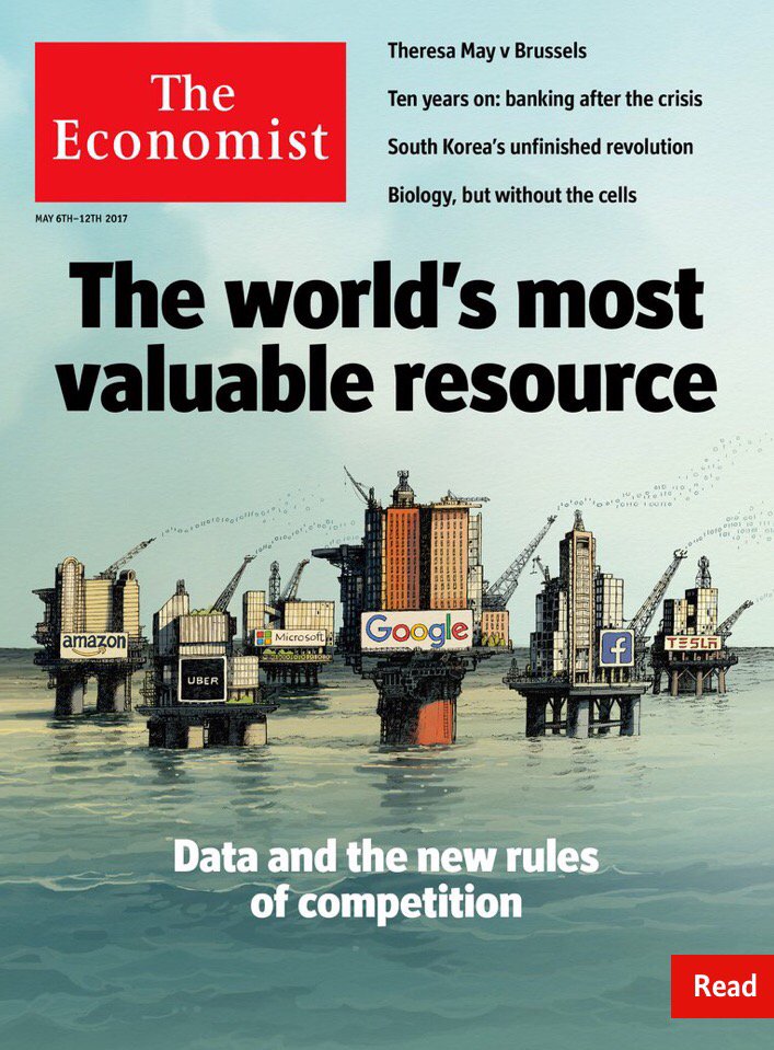 Yes, data is the most valuable resource of the future. Politics must adjust. Free flow of data essential for all.