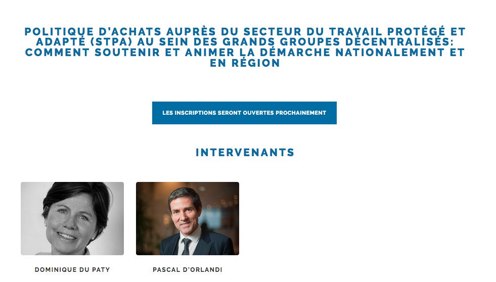 handireseau's tweet photo. Nous animerons un atelier #Achats auprès du #STPA Secteur Travail  Protégé Adapté @Univ_Achats @MarcSauvageCDAF #CDAF #achatsresponsables https://t.co/xPWzHYourB