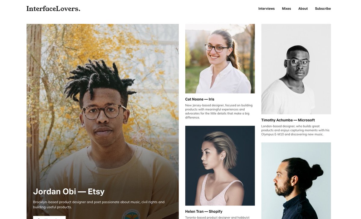 _supr's tweet photo. Bookmarked: 
Interface Lovers - nice new online magazine for creative professionals https://t.co/CuT8QREhCQ https://t.co/bqbKXaBN7e