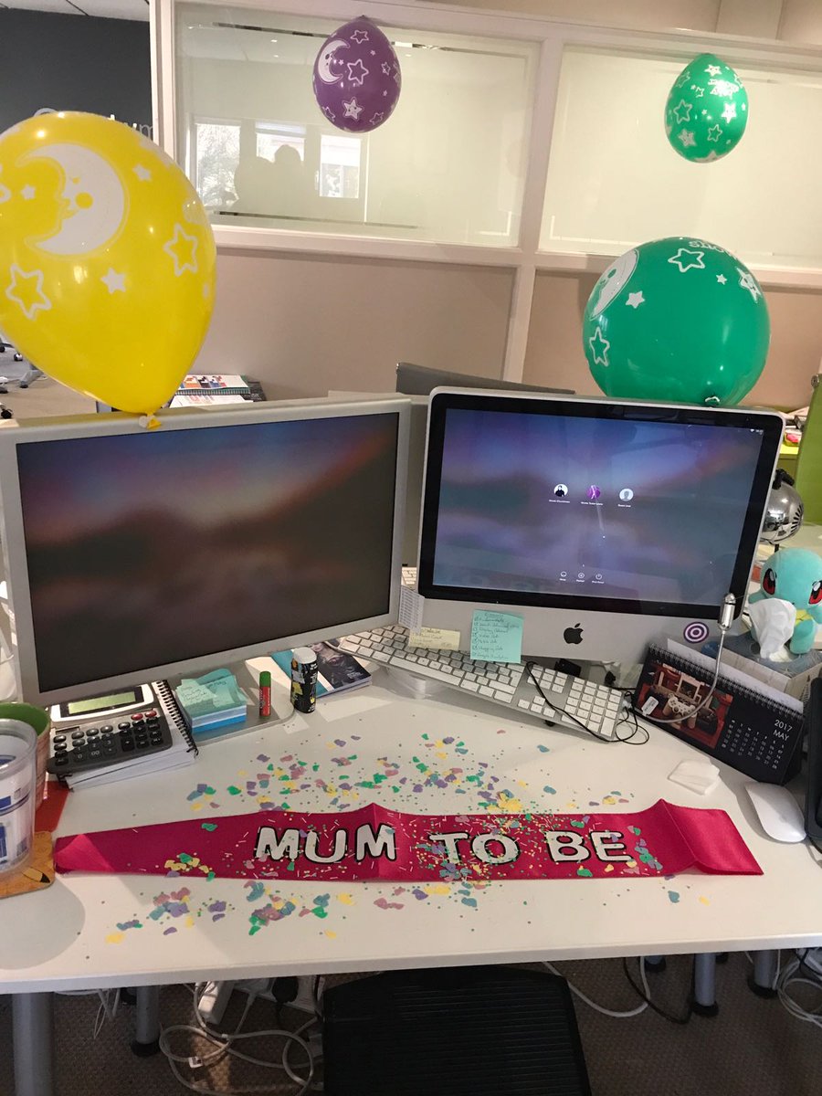 ClickyMedia's tweet photo. Today is all about a mini baby shower for mum-to-be @NicolaClicky before she heads off on maternity leave! Cake, anyone? #clickylife https://t.co/E81Pj9S6MP