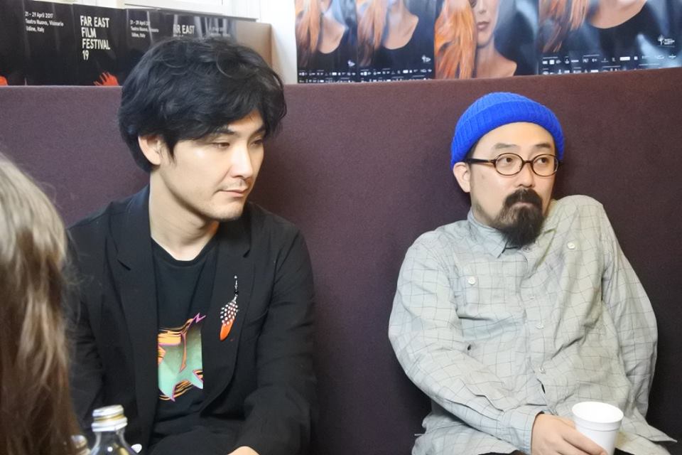 AnimeClick's tweet photo. Il regista Yamashita Nobuhiro e l'attore Matsuda Ryuhei per il film "My Uncle" al #FEFF19 https://t.co/kESQJIpXLi