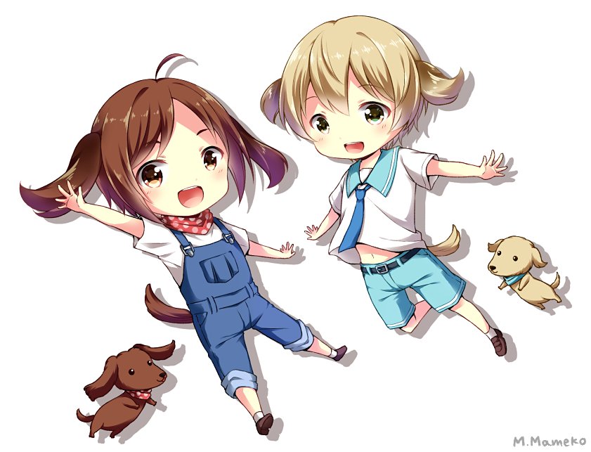 南見まめこ 友人のおうちのワンコ達を擬人化させてもらいました 犬耳つけたらツインテールみたいになってしまったけどどちらも男の子です w 南見まめこ 友人のおうちのワンコ達を擬人化させてもらいました 犬耳つけたらツインテールみたいになってしまったけどどちらも男の子です w