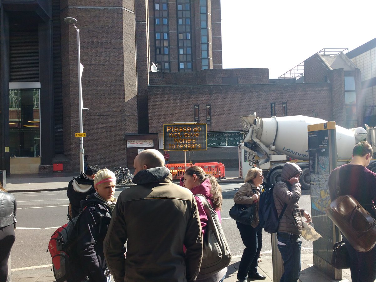 "Police message: Please do not give money to beggars". Welcome to Tory Britain's response to a substantial increase in visible homelessness.