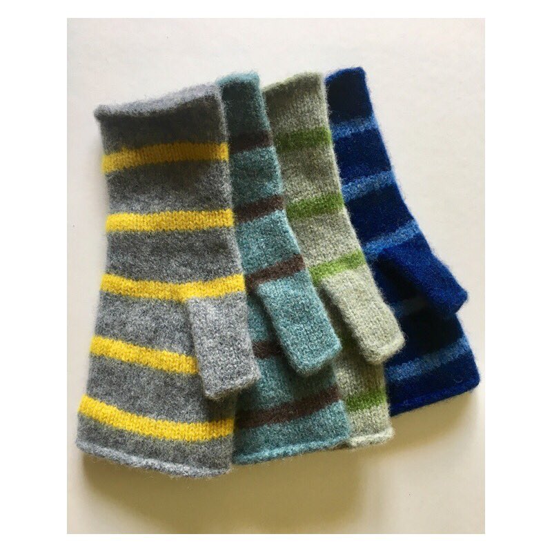 New striped fingerless gloves coming soon on katiemawson.com