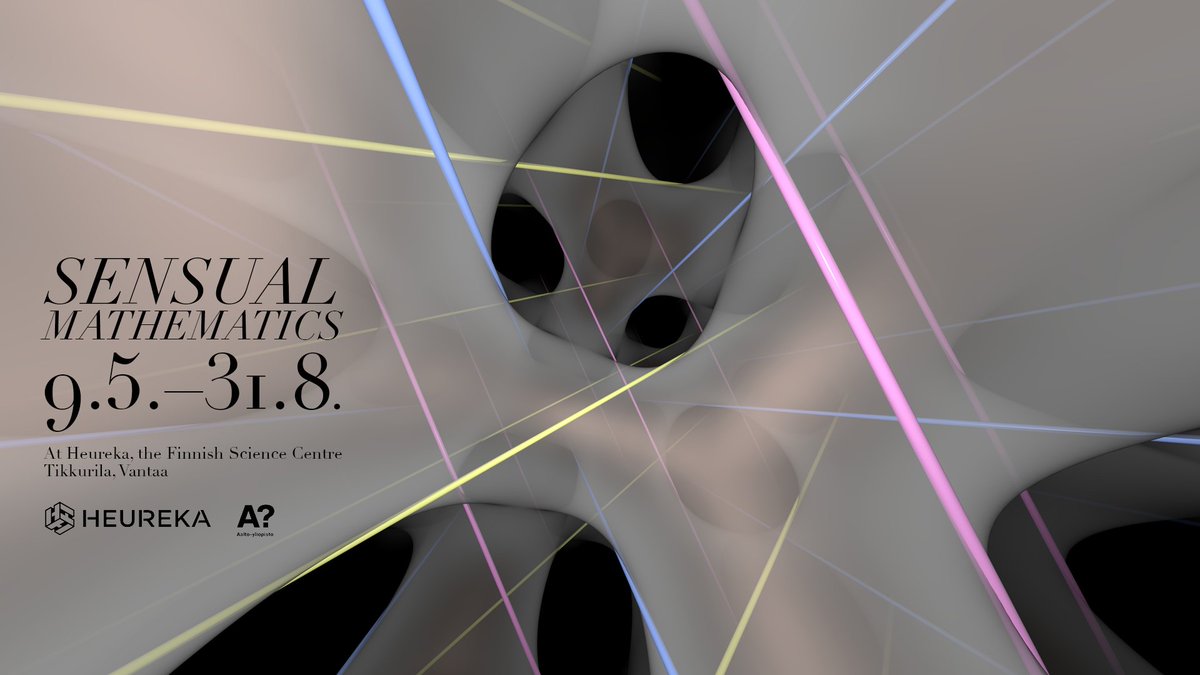 Sensual Mathematics exhibition explores the interaction of mathematics, art and architecture – next week in Heureka! aalto.fi/fi/current/eve…