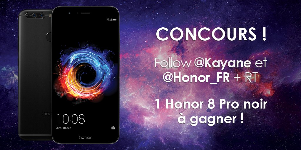 [CONCOURS] Je fais gagner le #Honor8Pro (64go) !!!! Pour participer, RT + Follow <a href="/Kayane/">Kayane</a> et mon partenaire <a href="/Honor_FR/">HONOR France</a> ! GOGOOO !!! 
TAS 09/05