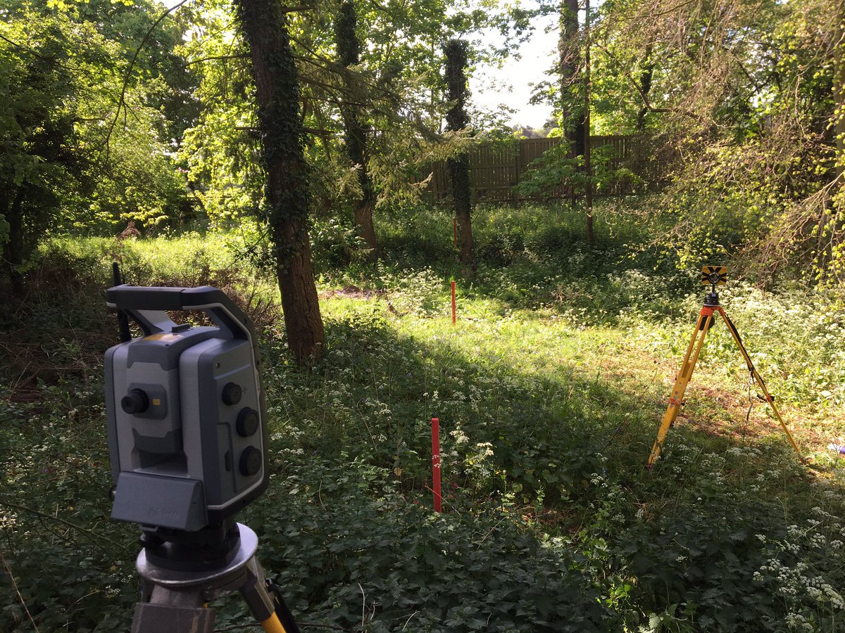 Great day to be setting out a boundary in some Suffolk woodland.