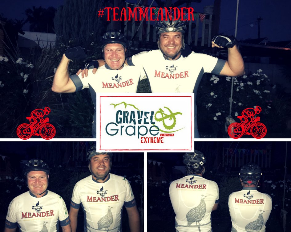 MeanderWines's tweet photo. #teammeander busy with day #1... Be on the lookout @gravelandgrape @BreedekloofWine #rideordie #meandermoments https://t.co/Xgy6C0Ox9H