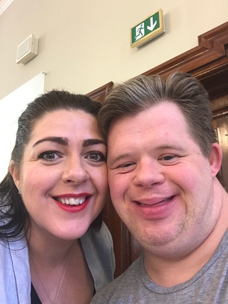 maevemonaghan's tweet photo. David and I @lovelyloaf We've training places open for people with learning difficulties and autism. Spread the word. https://t.co/WBmHaRdlJA