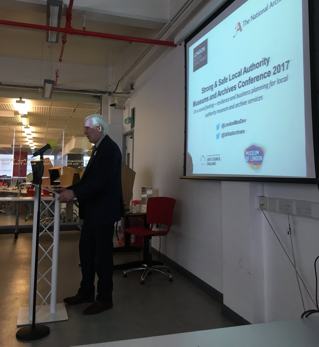 LondonMusDev's tweet image. And we're off! Geoff Pick, Director of the @LdnMetArchives, has started the day and now we're hearing from @madfamily75. #StrongandSafe