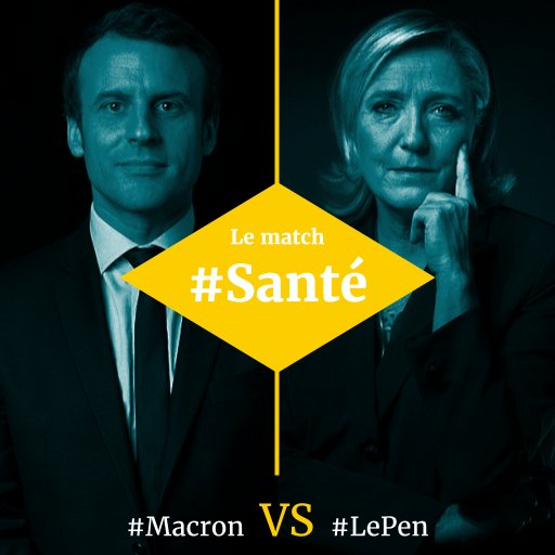 CollectifSante's tweet photo. #JeVotePour  la #santé ! Retrouvez notre série de comparatifs des prog santé de @EmmanuelMacron et @MLP_officiel 🔎 https://t.co/U1xLCLhYVb https://t.co/GYwqFCnuZq