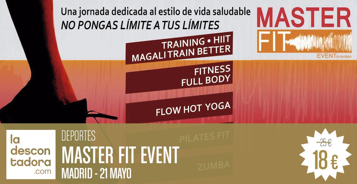 LaDescontadora's tweet photo. #masterfitevent #Madrid @GymPeopleEs @MasterFitEvent @ExprimeMadrid @SomosOcioNews @MadridRunning @sportlife_es https://t.co/WWRlj8mzdl https://t.co/3JcpxlPs3Z