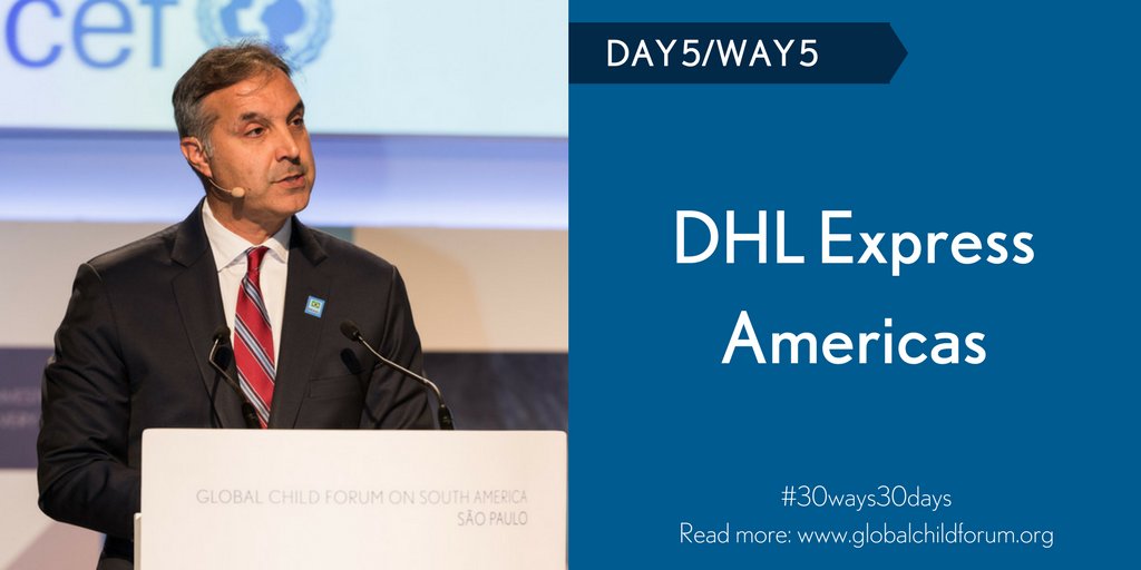 GCForum's tweet photo. WAY 5:@DHLAmericas delivers results with their GoTeach program. CEO Mr Parra shared the importance of partner w/ NGOs #gcfsam #30ways30days https://t.co/w9Zq8nyxs4