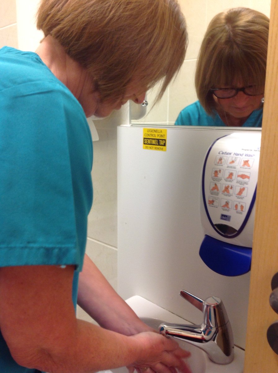 InfectiousMeryl's tweet photo. It's Global Hand Hygiene Day today. IP are out and about across Cumbria offering hand hygiene advice to staff and the public @CPFTNHS https://t.co/tQZ3v59NTx