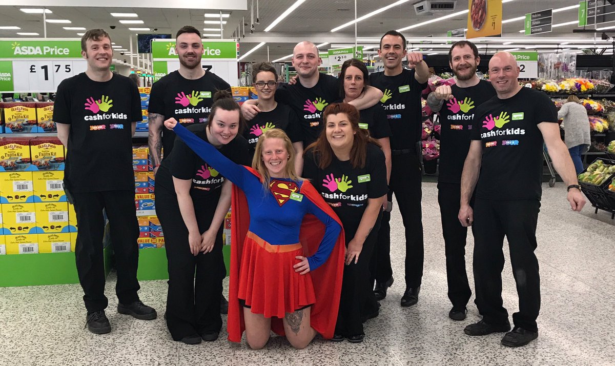 AsdaMilton's tweet photo. Asda Milton supporting #SuperheroDay for @cashforkids https://t.co/zduu1uyFPx