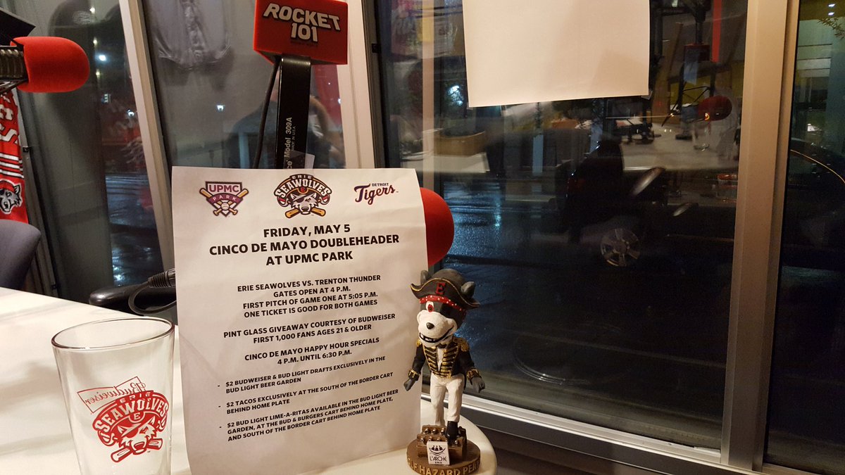mojo_rocket's tweet image. Cinco De Mayo night at UPMC Park today at 5:05! @erieseawolves @MojoandAC @Rocket101erie @FdoAguirreCEO