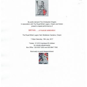 Cheam_Traders's tweet image. BRITAIN.......a musical celebration  **NEW DATES** cheam-traders.co.uk/britain-musica…