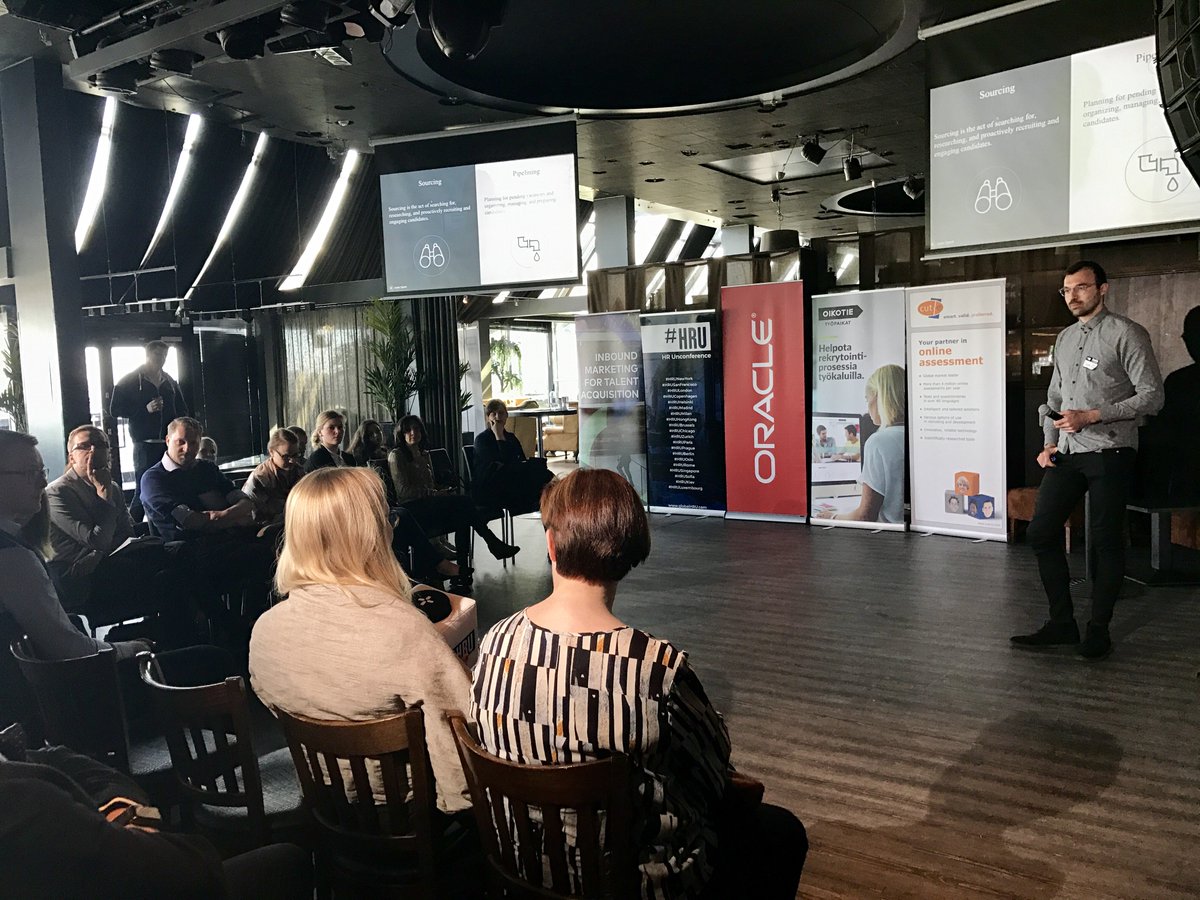 AkiKakko's tweet photo. #HRUHelsinki: Proactive Hiring & @whatsupdustin talking about Building and Managing Talent Pipelines NOW! https://t.co/5UGeBhPSlB