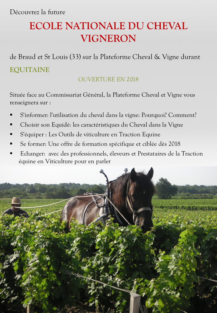 1 JOUR = 1 INFO 
Ecole Nationale du Cheval Vigneron à <a href="/Equitaine/">Equitaine</a> / <a href="/Agri_Aquitaine/">Salon de l'Agriculture Nouvelle-Aquitaine</a> !