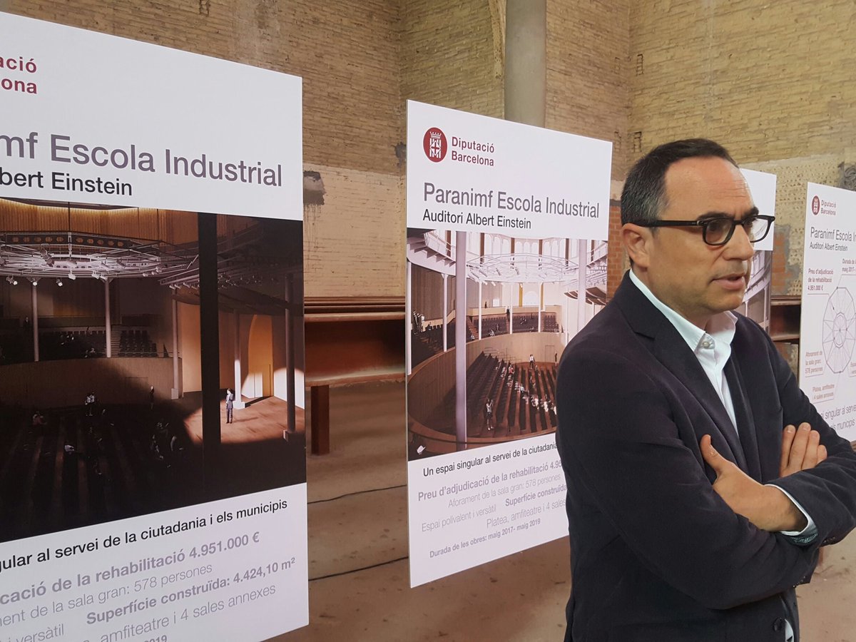 diba's tweet photo. #AuditoriAlbertEinstein retrà homenatge al científic alemany que va visitar el recinte el 1923 i completar obra de la #Mancomunitat #som311 https://t.co/gVj71VAzMP