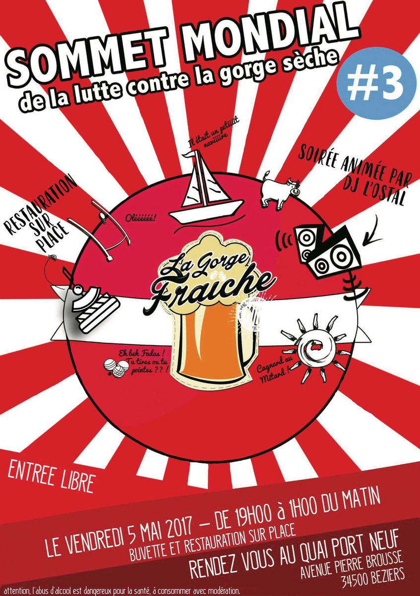 LaGorgeFraiche's tweet photo. RDV ce soir des 19h00 au quai port neuf à #Béziers #craftbeer #birthday #3ans #lagorgefraiche https://t.co/e4EGfduXlT