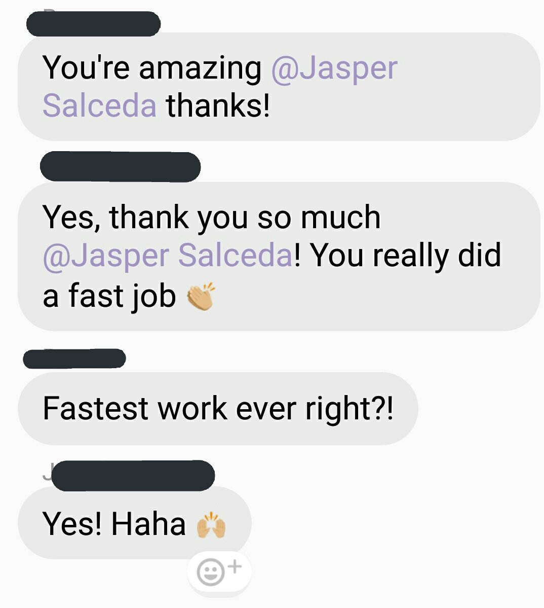 japsalceda's tweet photo. It really feels amazing that your clients appreciate your work and look forward working with you again. #JasDoit https://t.co/RlOCqulqdv