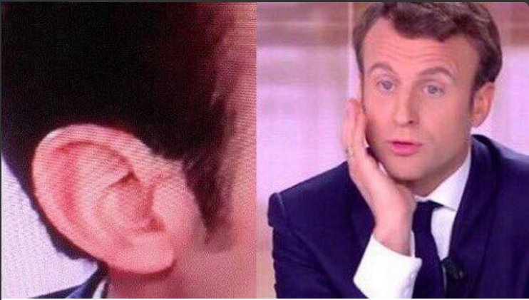 Conrad2Marbourg's tweet photo. #macron et son oreillette pendant le #GrandDebat pour être en relation avec son équipe comm ...
#Elections2017 #elysee2017 https://t.co/D2b2gL14XQ
