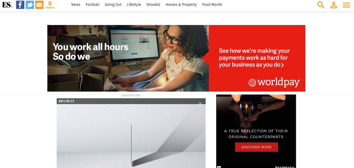 I know advertising revenues are important, but has anyone at <a href="/standardnews/">Standard News</a> ever actually tried to read one of their articles online?