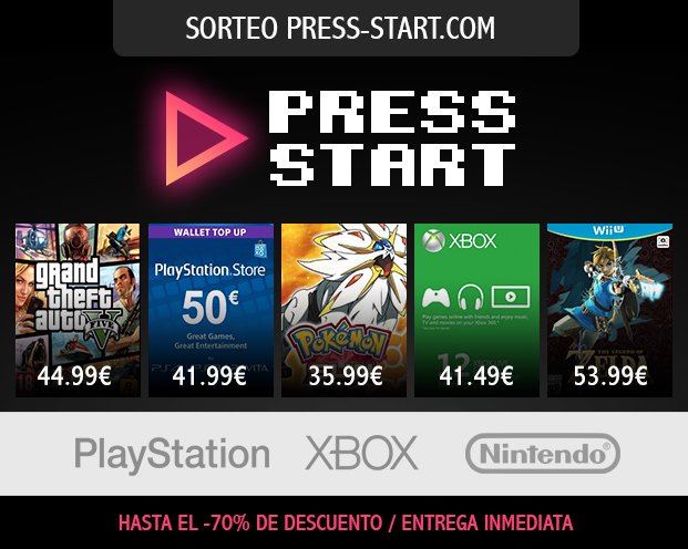 🔶 SORTEO PRESS START🔶
 press-start.com

¡GANA EL PRODUCTO QUE QUIERAS!

RT y sigue <a href="/Press_Start_ES/">Press Start España</a> para participar
Hasta 12/05