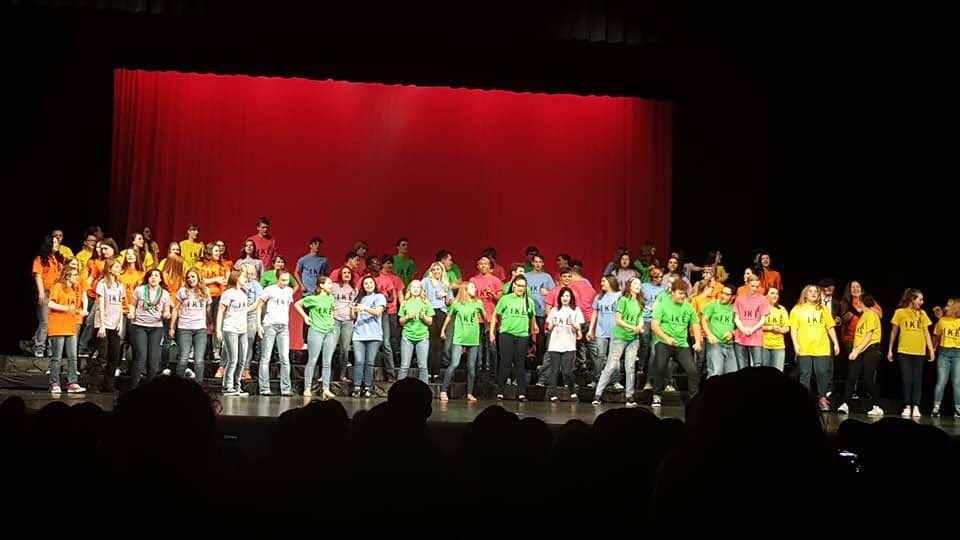 EHSVocal's tweet photo. AWESOME JOB WITH TALENT AMBUSH, singers!! Great way to end a year of wonderful accomplishments!#ehsfam1617 @gretchbix https://t.co/CqxtfBoVrs