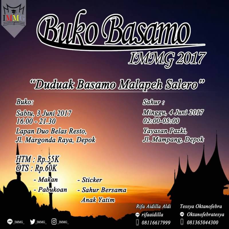 _IMMG_'s tweet photo. BUKO BASAMO IMMG 2017

 JOIN US !!!
✔Pembelian tiket:
📆 3 Mei - 30 Mei 2017 https://t.co/0ywLWEe2F6