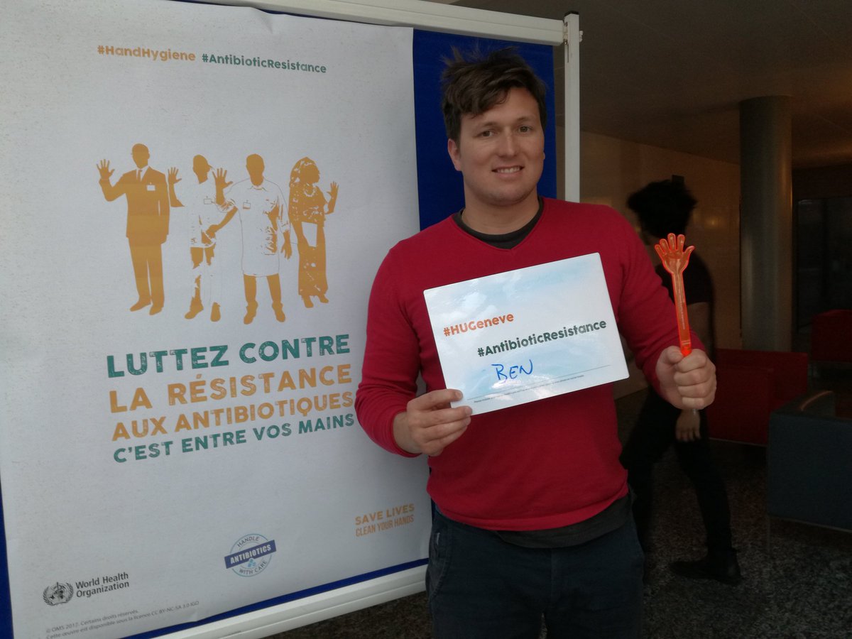 Marlieke de Kraker (@meakraker) on Twitter photo #CleanHands #HandHygiene #AntibioticResistance #HUGeneve @hopitaux_unige <a href="/WHO/">World Health Organization (WHO)</a> #CleanHands #HandHygiene #AntibioticResistance #HUGeneve @hopitaux_unige <a href="/WHO/">World Health Organization (WHO)</a>