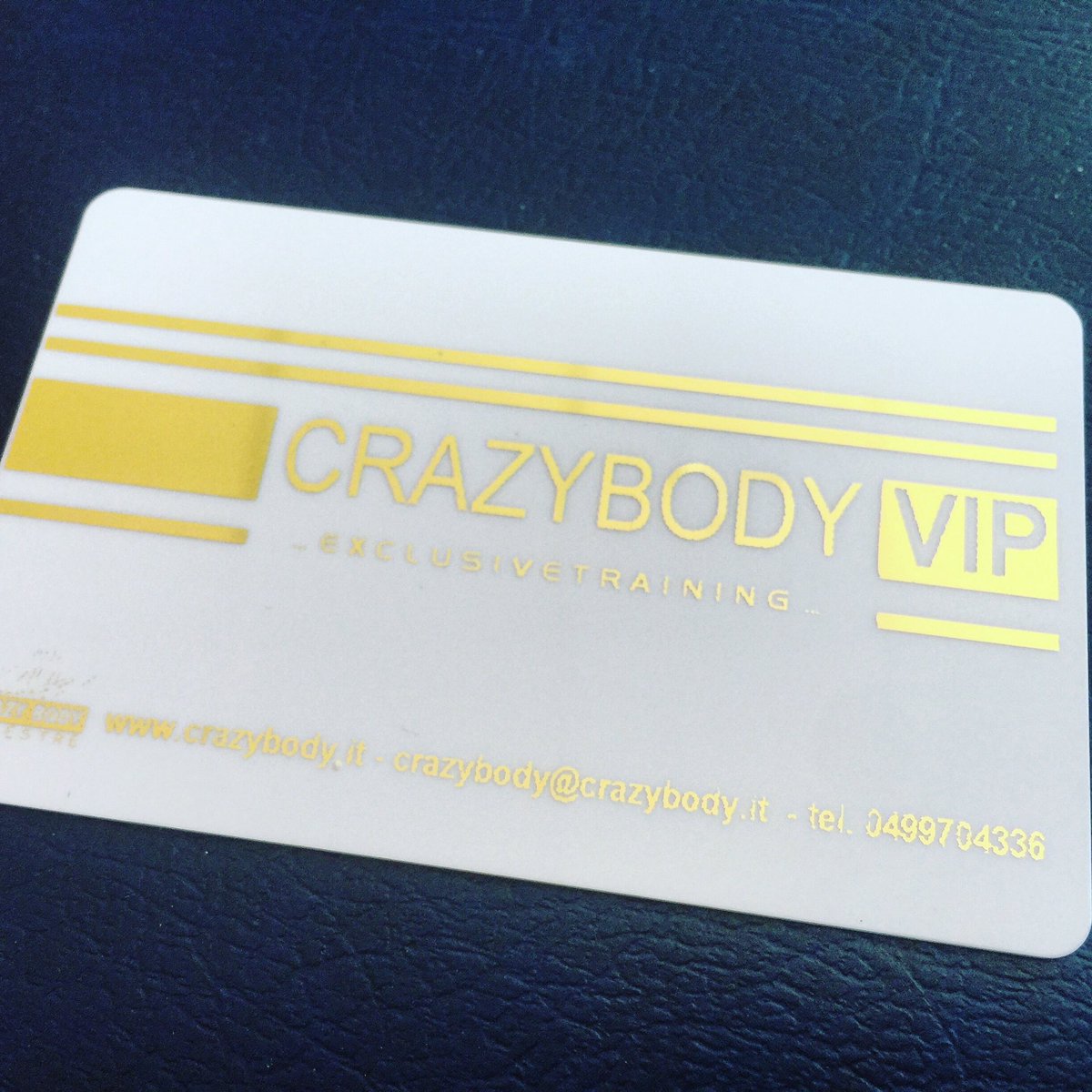 FilippoLazzarin's tweet photo. Onorato di aver ricevuto l'esclusiva #crazybody #vipcard #vitasana #sport #piovedisacco https://t.co/TDPtxYDGvP