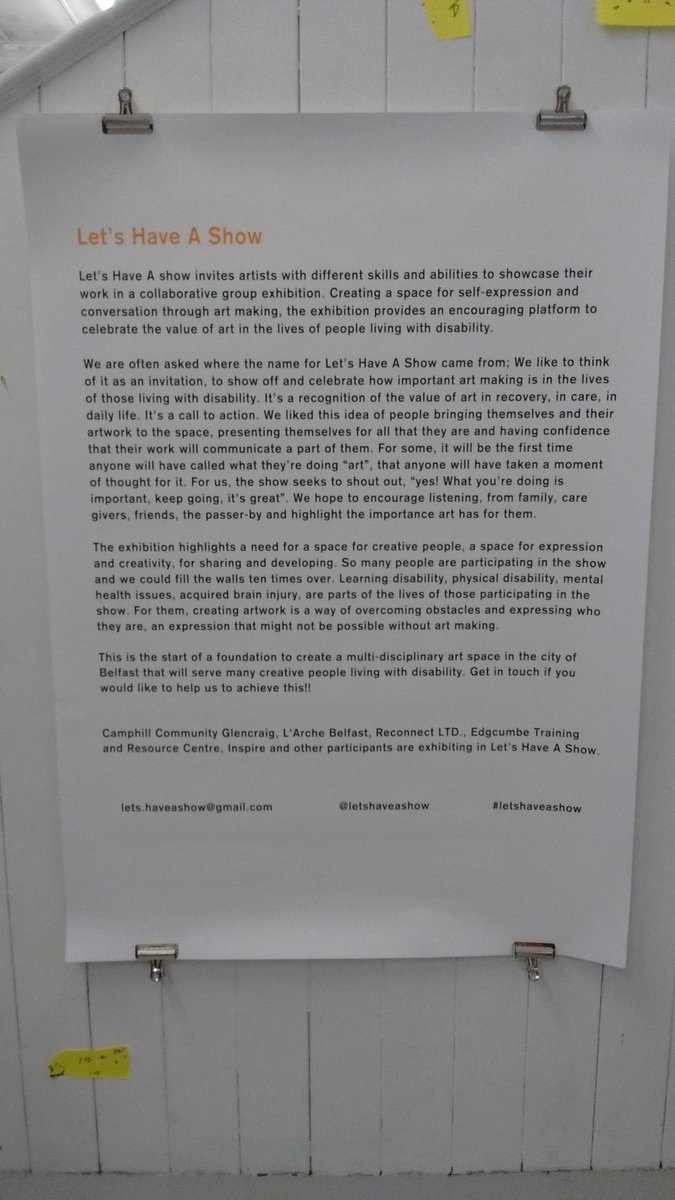 artsni's tweet photo. Great exhibition last night by @letshaveashow in @pssquared #ArtsNI #LNAB https://t.co/XjOZFINjCu
