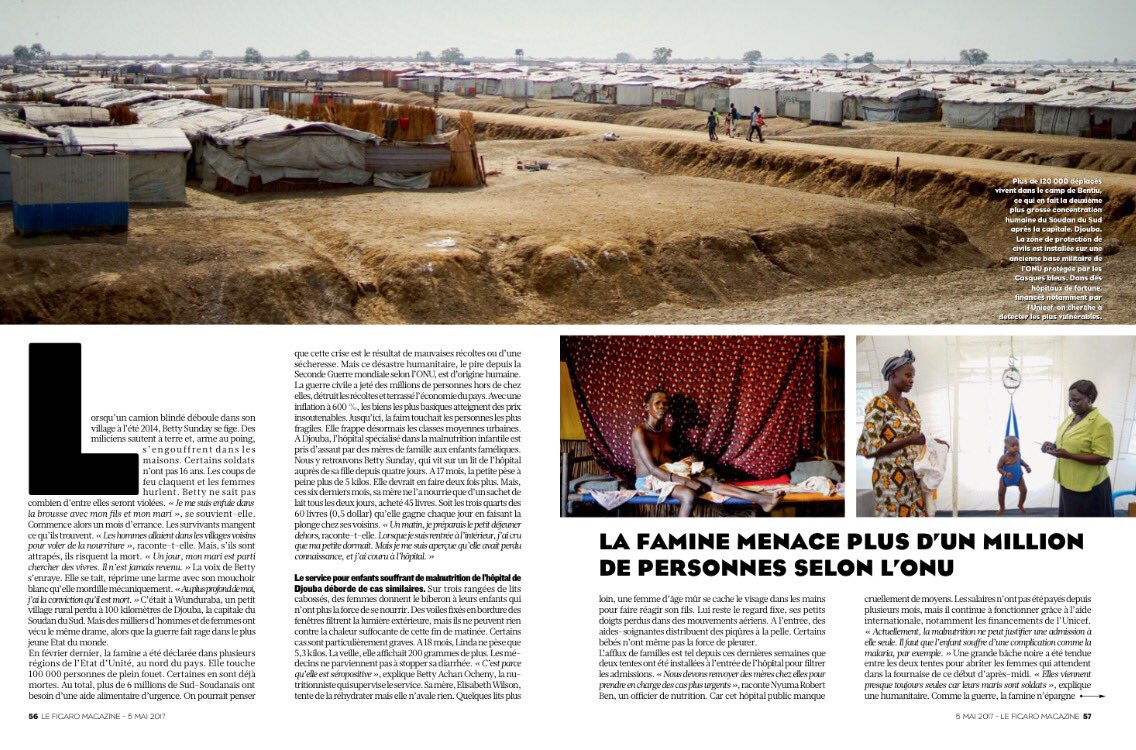 edemareschal's tweet photo. Dans le Fig Mag de ce week-end, mon reportage sur la famine au Soudan du Sud : https://t.co/NlatG2JuNO