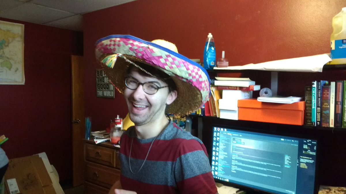 roommatecarl's tweet photo. Happy Cinco de Mayo from Roommate Carlos! https://t.co/G4YQXn0Kq6