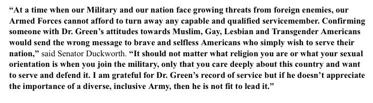 mcollinsNEWS's tweet photo. @SenDuckworth criticizes Army secretary nominee Mark Green. @Tennessean @knoxnews @memphisnews #ArmySec #MarkGreen https://t.co/gRU6WYJxf6