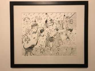 PitchProject's tweet image. Come see "The Lines I Follow" by Della Wells. We're open today from 4-8!