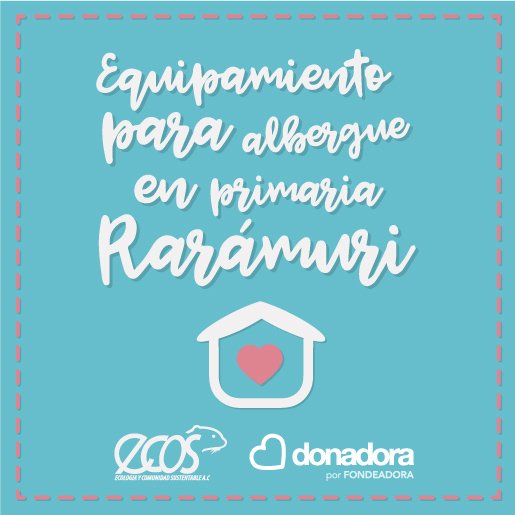 ECOSsustentable's tweet photo. Iniciamos la campaña para el equipamiento del albergue rarámuri, en la #SierraTarahumara de #Urique #CUU ¡Entérate!  https://t.co/5yYkN89ibO https://t.co/tTde9IinH0