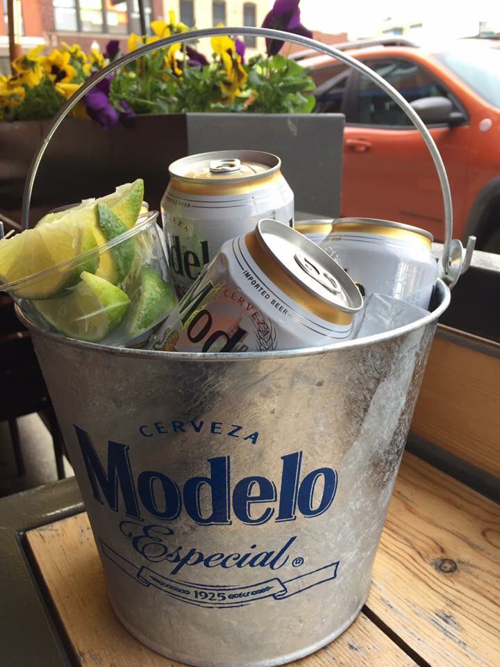 FondaFrontera's tweet photo. Happy #CincodeMayo! $15 buckets of @ModeloUSA &amp; Victoria. $5 @skabrewing Mexican Logger, @averybrewingco El Gose. And $7 margaritas all day! https://t.co/JEqZxWAJKM