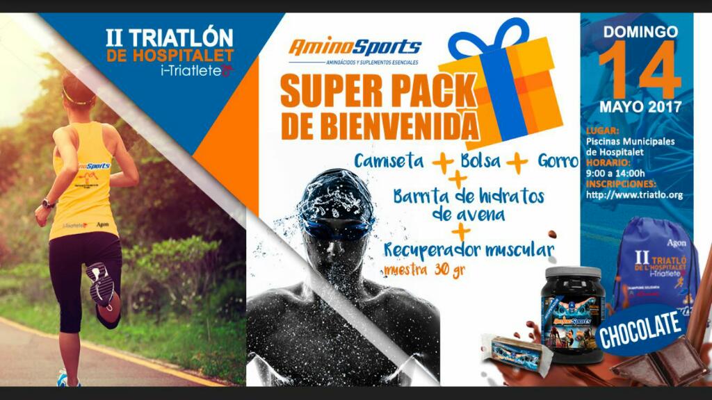 AminosportsTeam's tweet image. Pack bienvenida de triatlon Hospitalet de Llobregat